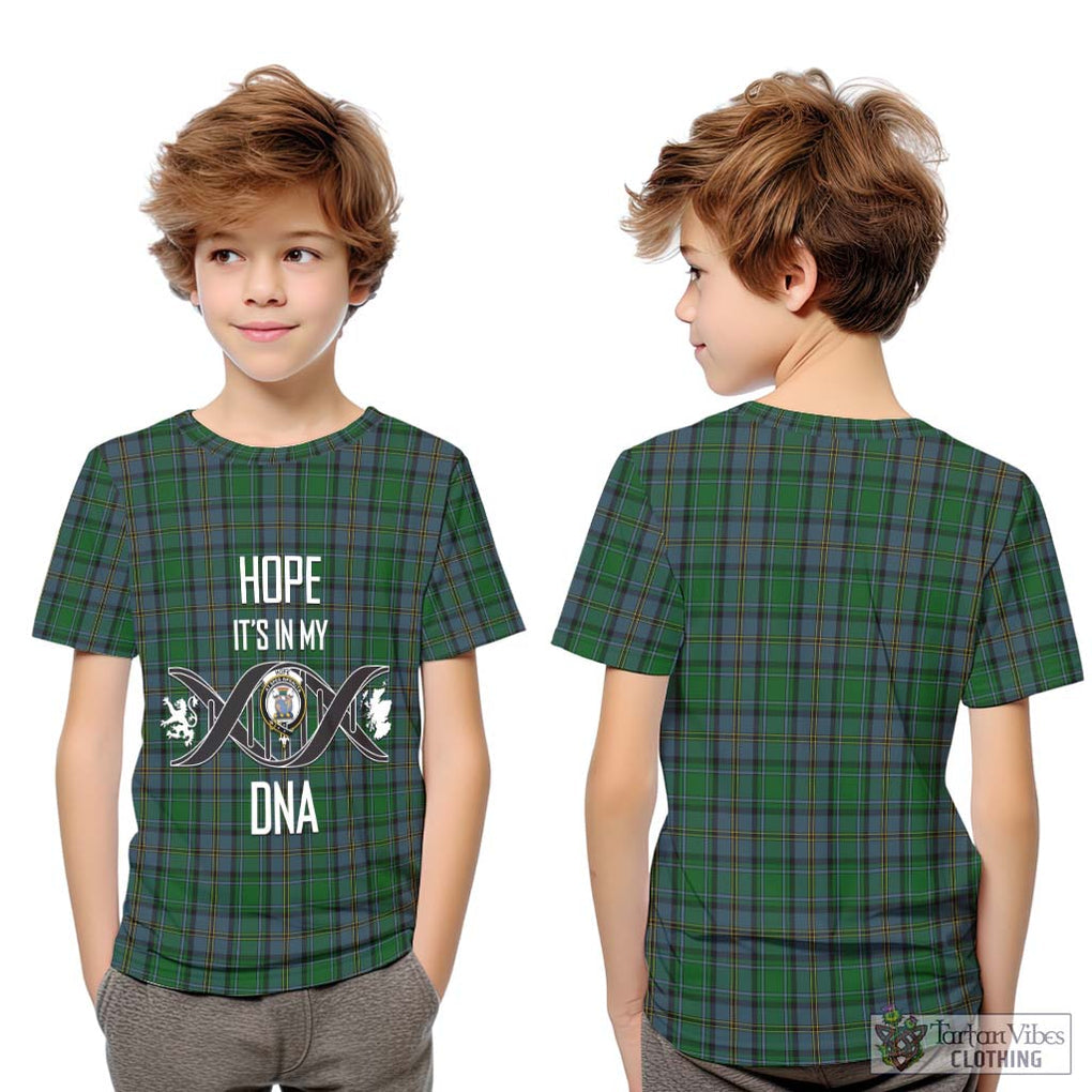 Hope Vere Tartan Kid T-Shirt with Family Crest DNA In Me Style Youth XL Size14 - Tartanvibesclothing Shop