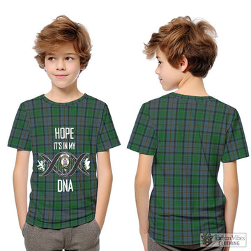 Hope Vere Tartan Kid T-Shirt with Family Crest DNA In Me Style