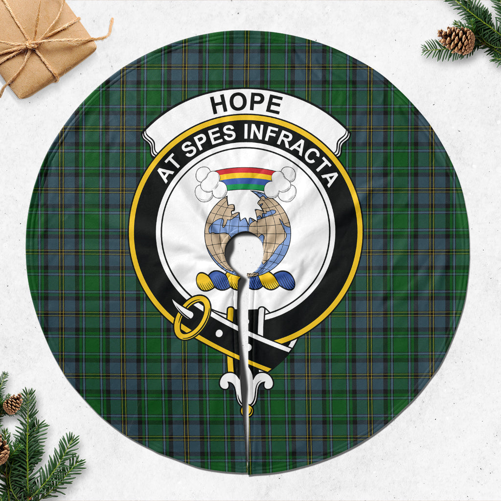 Hope Vere Tartan Christmas Tree Skirt with Family Crest - Tartanvibesclothing