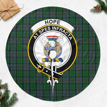 Hope Vere Tartan Christmas Tree Skirt with Family Crest