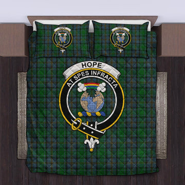 Hope Vere Tartan Quilt Bed Set with Family Crest