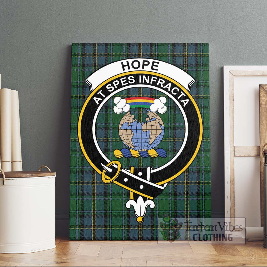 Hope Vere Tartan Canvas Print Wall Art with Family Crest Without Frame - Tartan Vibes Clothing