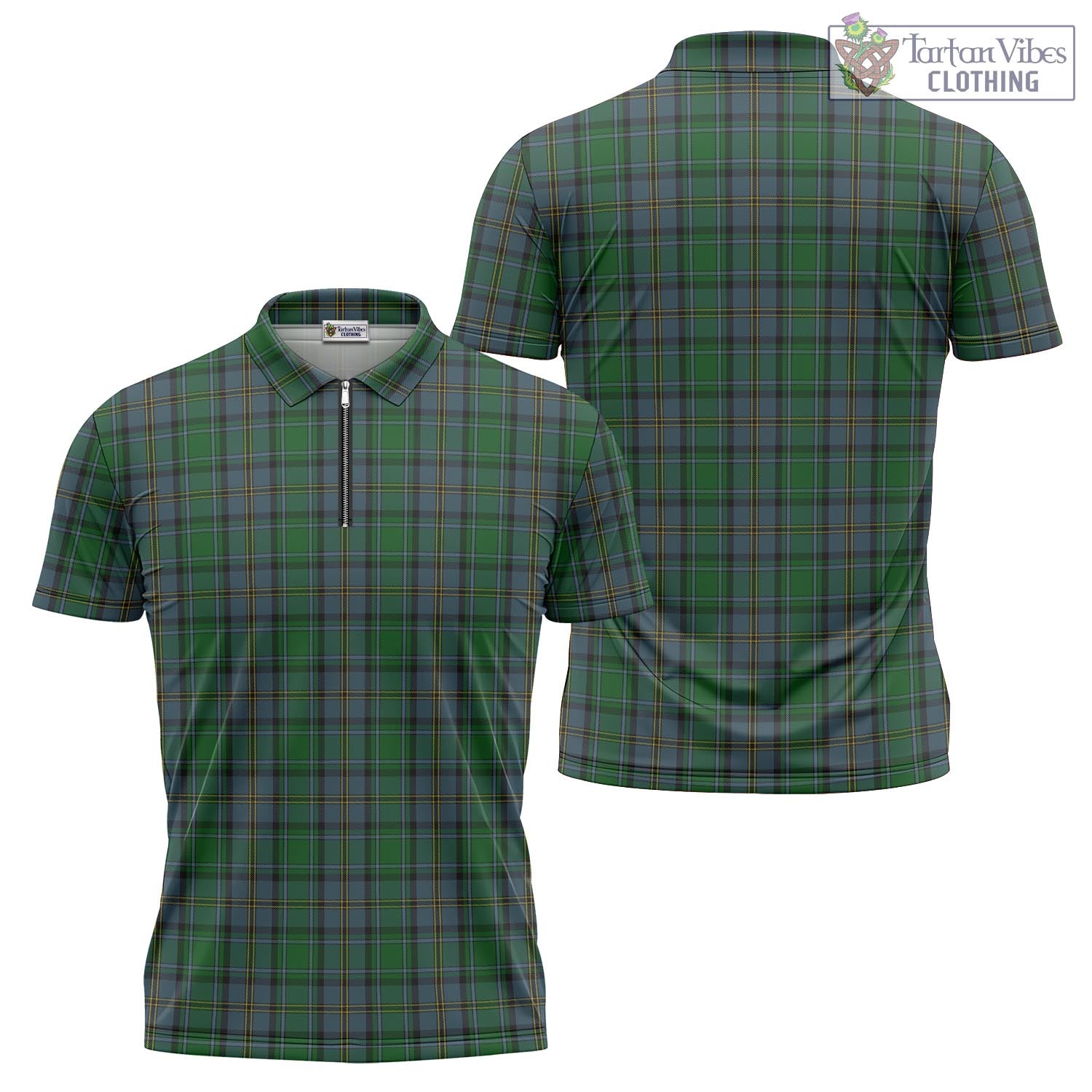 Tartan Vibes Clothing Hope Vere Tartan Zipper Polo Shirt