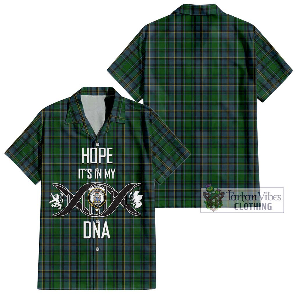 Hope Vere Tartan Short Sleeve Button Shirt with Family Crest DNA In Me Style Kid - Tartanvibesclothing Shop