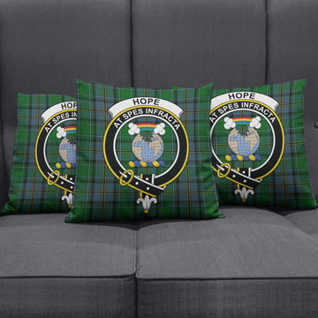 Hope Vere Tartan Pillow Cover with Family Crest