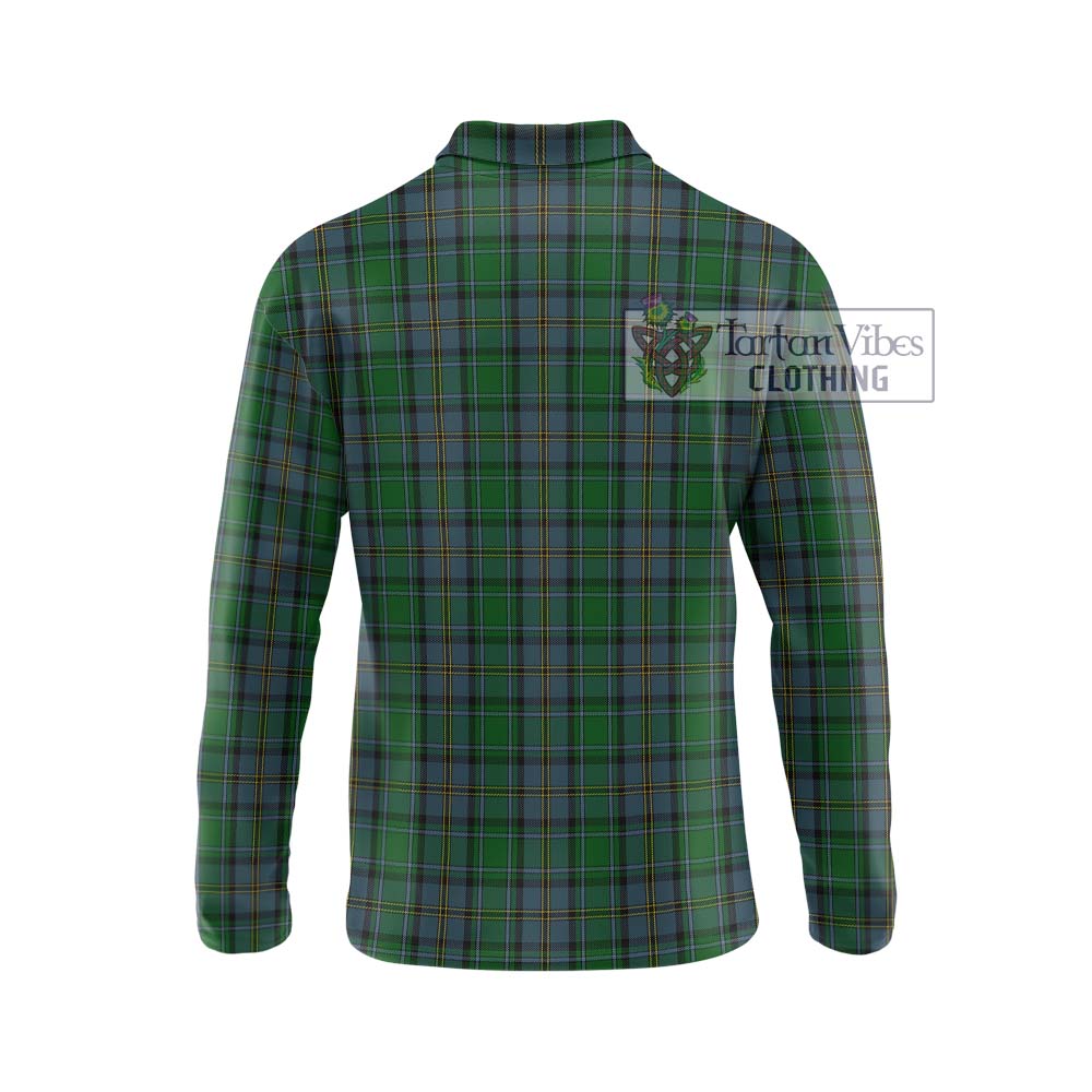 Hope Vere Tartan Long Sleeve Polo Shirt with Family Crest DNA In Me Style - Tartanvibesclothing Shop