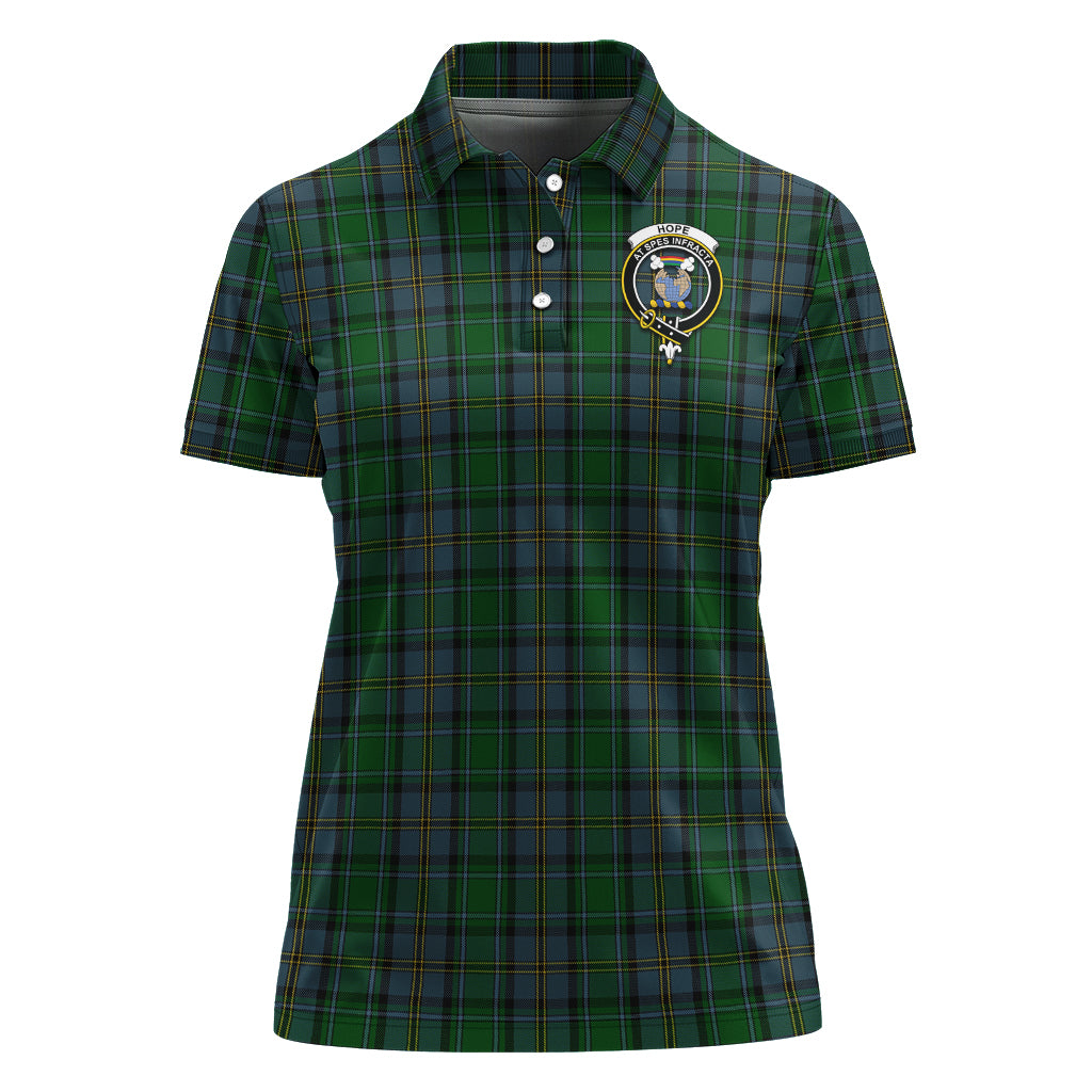 Hope Vere Tartan Polo Shirt with Family Crest For Women - Tartan Vibes Clothing