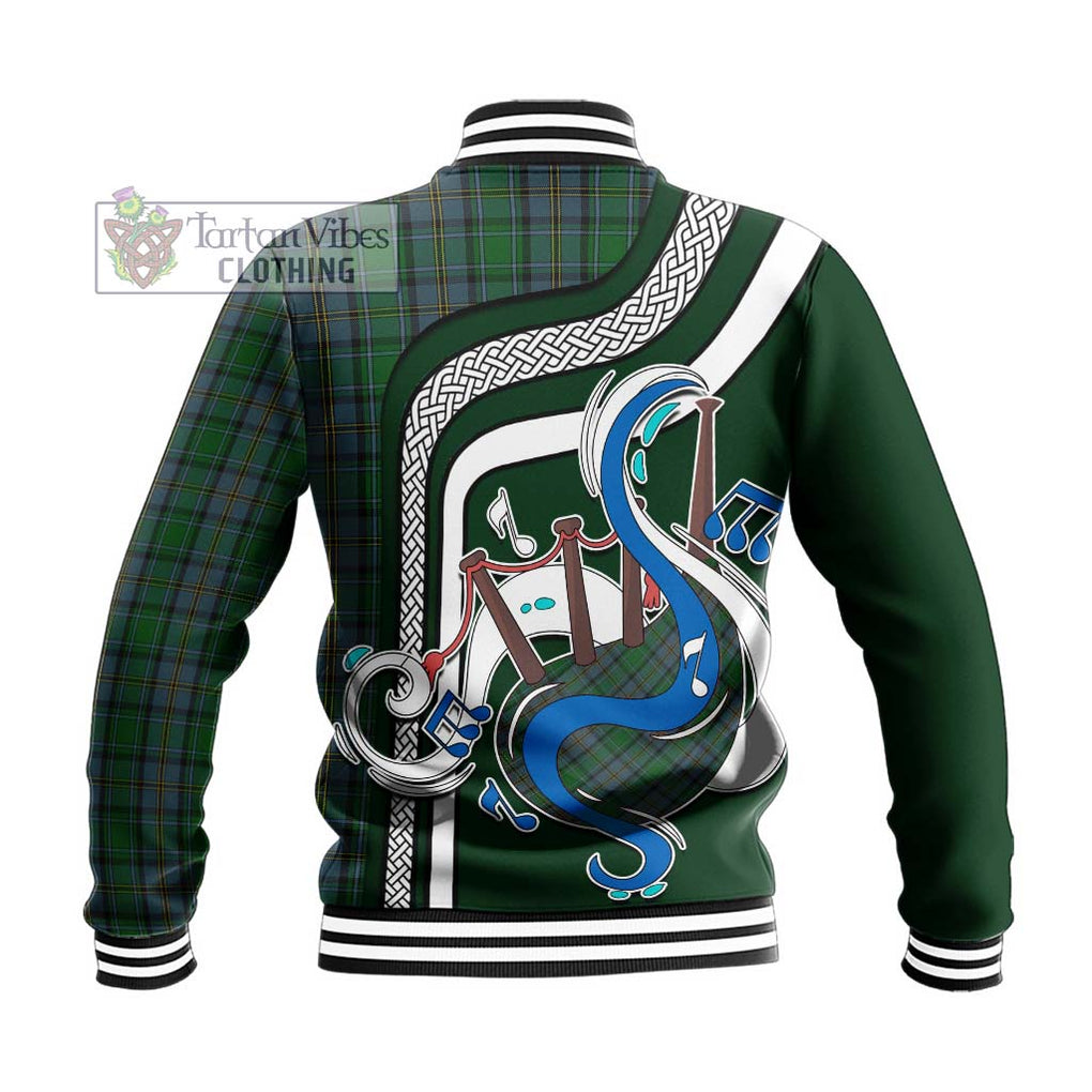 Tartan Vibes Clothing Hope Vere Tartan Baseball Jacket with Epic Bagpipe Style