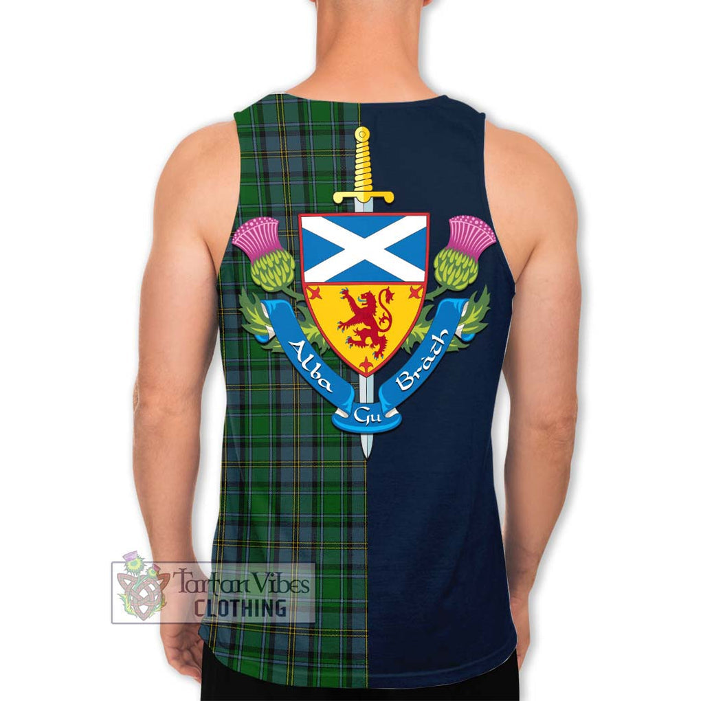 Tartan Vibes Clothing Hope Vere Tartan Men's Tank Top with Scottish Lion Royal Arm Half Style