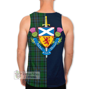 Hope Vere Tartan Men's Tank Top Alba with Scottish Lion Royal Arm Half Style