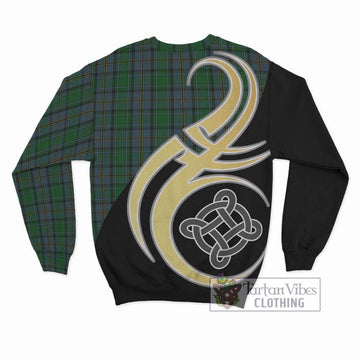 Hope Vere Tartan Sweatshirt with Family Crest and Celtic Symbol Style