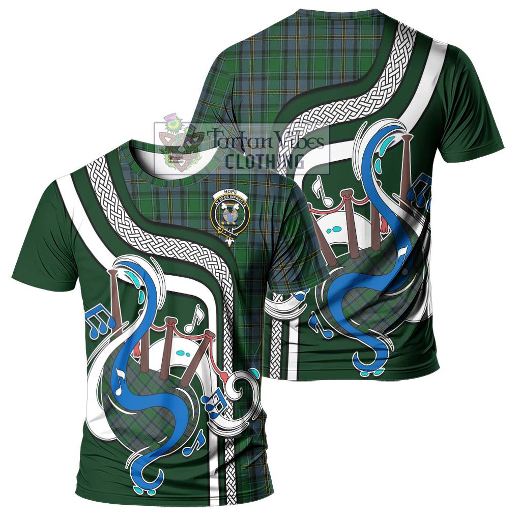 Hope Vere Tartan T-Shirt with Epic Bagpipe Style - Tartanvibesclothing Shop