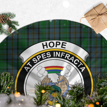 Hope Vere Tartan Christmas Tree Skirt with Family Crest