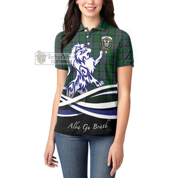 Hope Vere Tartan Women's Polo Shirt with Alba Gu Brath Regal Lion Emblem