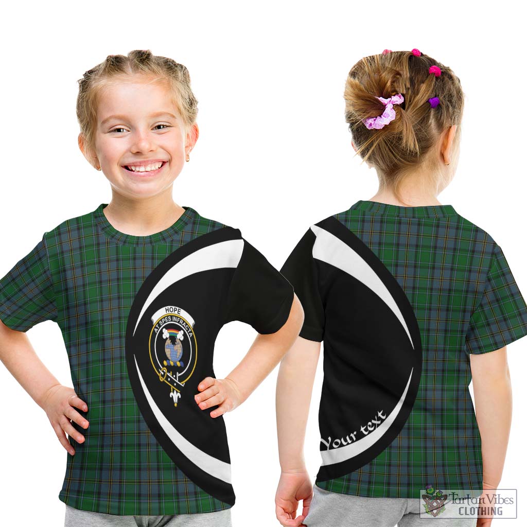 Hope Vere Tartan Kid T-Shirt with Family Crest Circle Style - Tartan Vibes Clothing