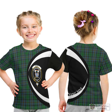 Hope Vere Tartan Kid T-Shirt with Family Crest Circle Style