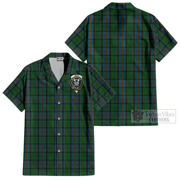 Hope Vere Tartan Cotton Hawaiian Shirt with Family Crest