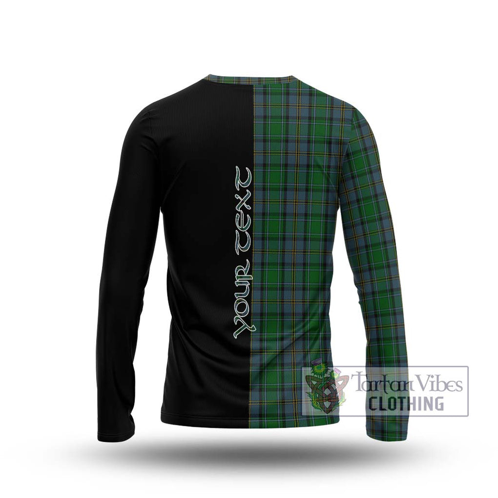 Hope Vere Tartan Long Sleeve T-Shirt with Family Crest and Half Of Me Style - Tartanvibesclothing Shop