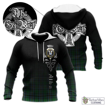 Hope Vere Tartan Knitted Hoodie Featuring Alba Gu Brath Family Crest Celtic Inspired