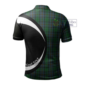 Hope Vere Tartan Men's Polo Shirt with Family Crest Circle Style