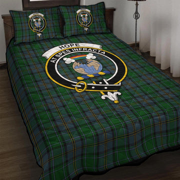 Hope Vere Tartan Quilt Bed Set with Family Crest