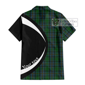 Hope Vere Tartan Short Sleeve Button Up with Family Crest Circle Style