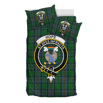 Hope Vere Tartan Bedding Set with Family Crest