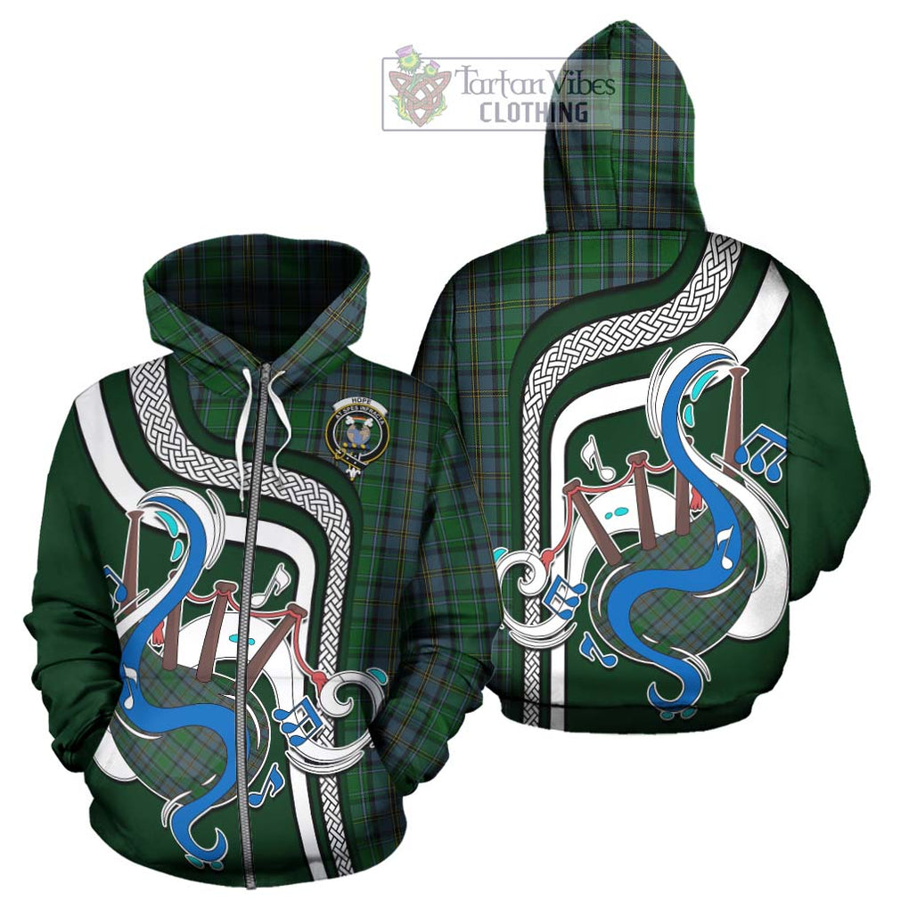 Hope Vere Tartan Hoodie with Epic Bagpipe Style - Tartanvibesclothing Shop