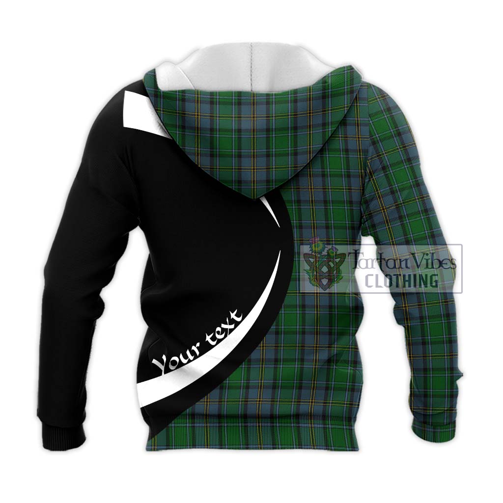 Hope Vere Tartan Knitted Hoodie with Family Crest Circle Style - Tartan Vibes Clothing