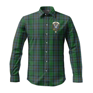 Hope Vere Tartan Long Sleeve Button Up Shirt with Family Crest