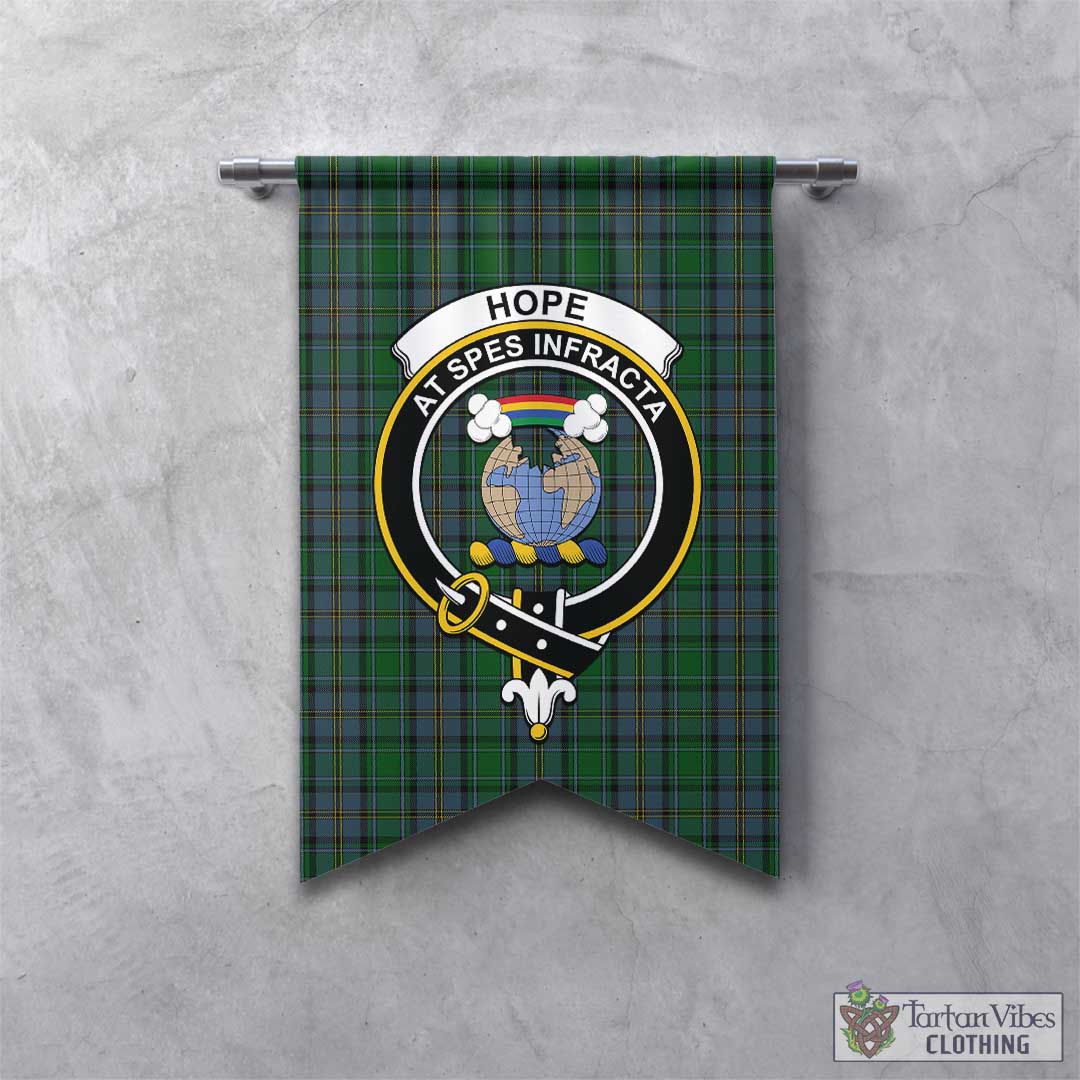 Tartan Vibes Clothing Hope Vere Tartan Gonfalon, Tartan Banner with Family Crest