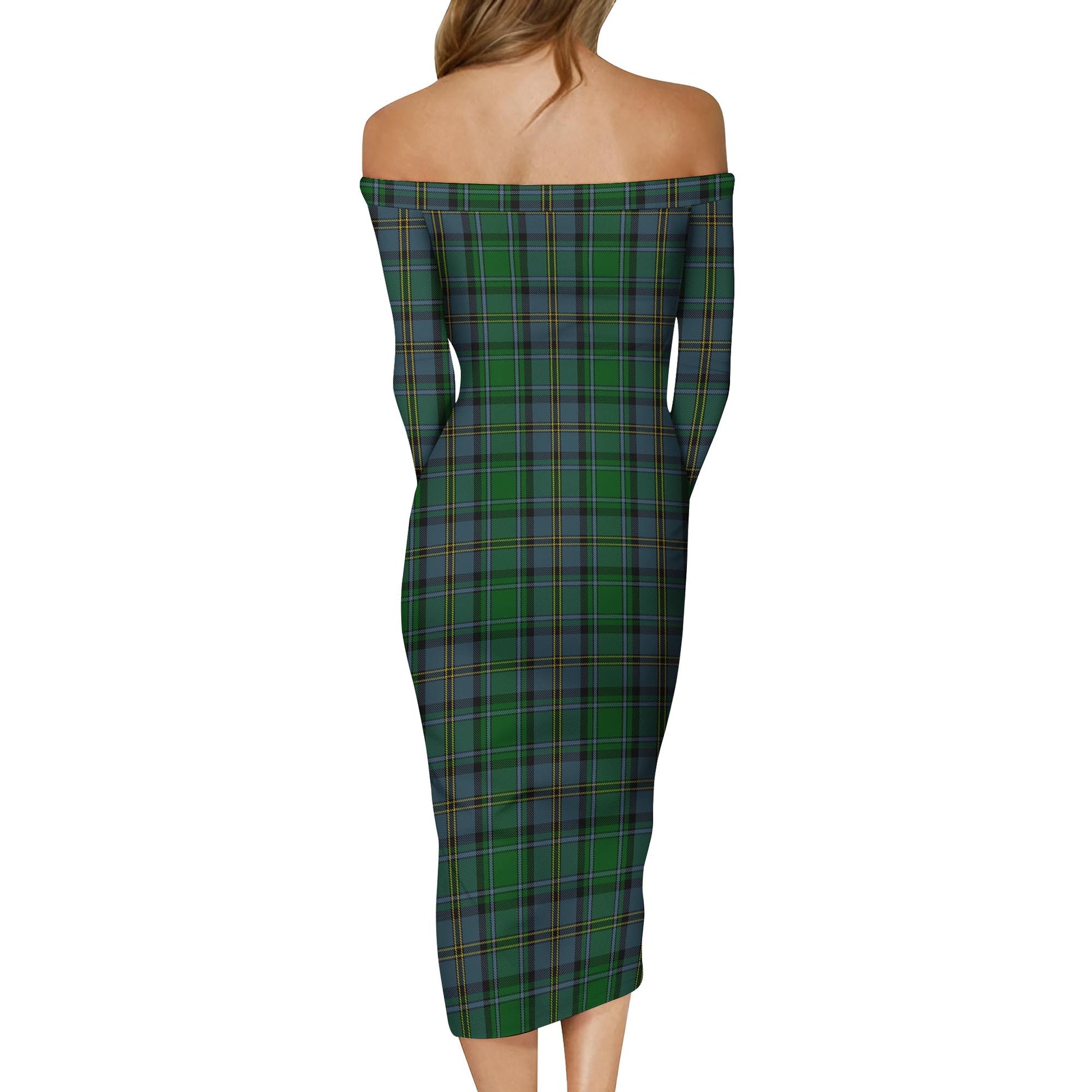 Hope Vere Tartan Off Shoulder Lady Dress - Tartanvibesclothing