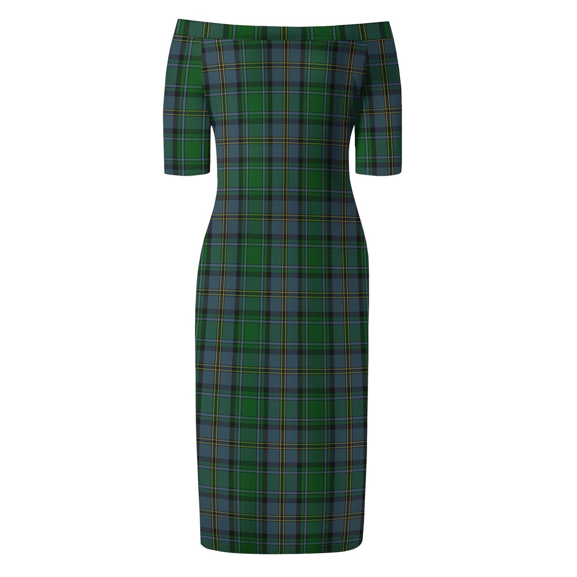 Hope Vere Tartan Off Shoulder Lady Dress - Tartanvibesclothing