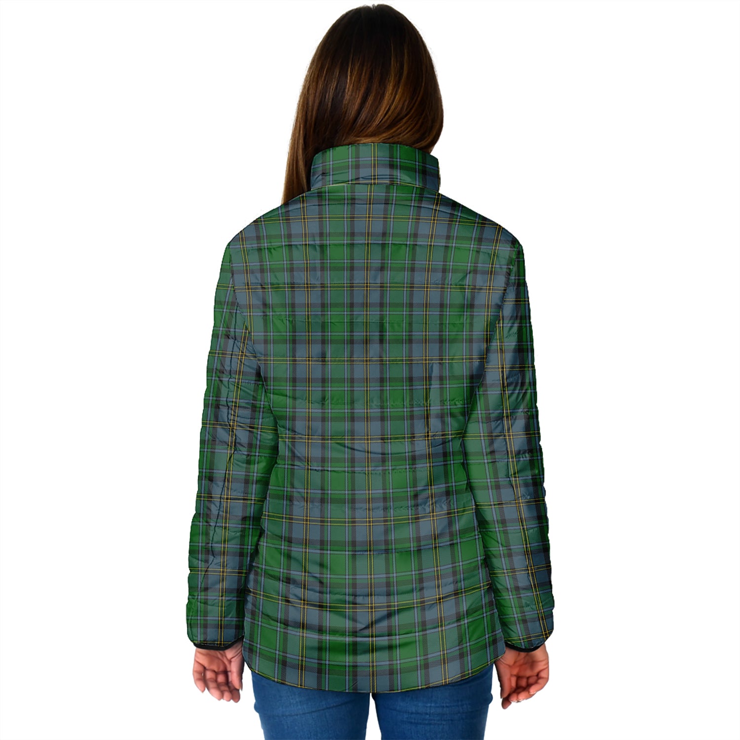 Hope Vere Tartan Padded Jacket with Family Crest - Tartan Vibes Clothing