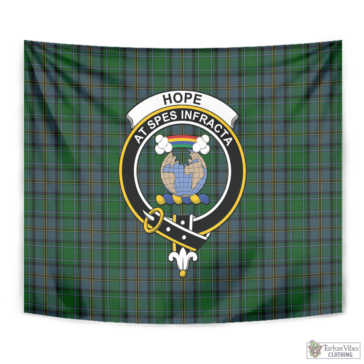 Tartan Vibes Clothing Hope Vere Tartan Tapestry Wall Hanging and Home Decor for Room with Family Crest