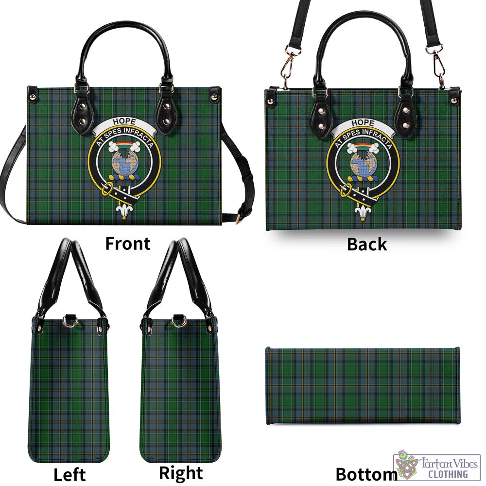 Tartan Vibes Clothing Hope Vere Tartan Luxury Leather Handbags with Family Crest