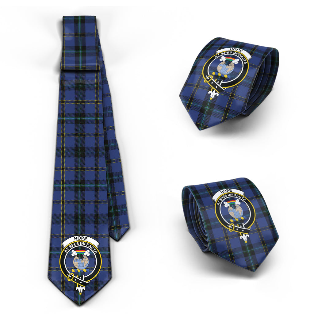 Hope (Vere-Weir) Tartan Classic Necktie with Family Crest Necktie One Size - Tartan Vibes Clothing