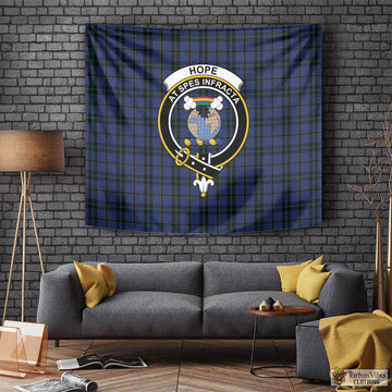 Hope (Vere-Weir) Tartan Tapestry Wall Hanging and Home Decor for Room with Family Crest