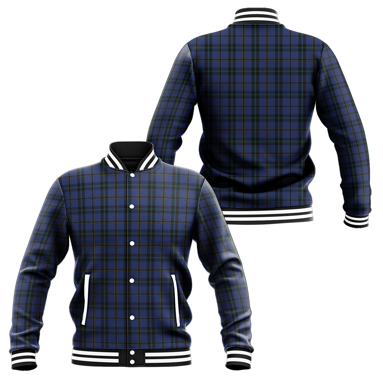 Hope (Vere-Weir) Tartan Baseball Jacket Unisex - Tartan Vibes Clothing