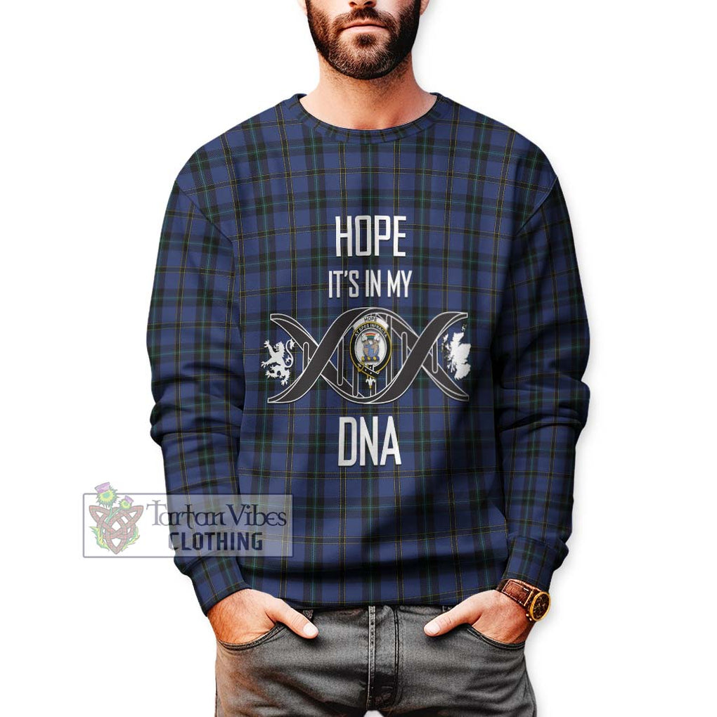 Hope (Vere - Weir) Tartan Sweatshirt with Family Crest DNA In Me Style Unisex - Tartanvibesclothing Shop