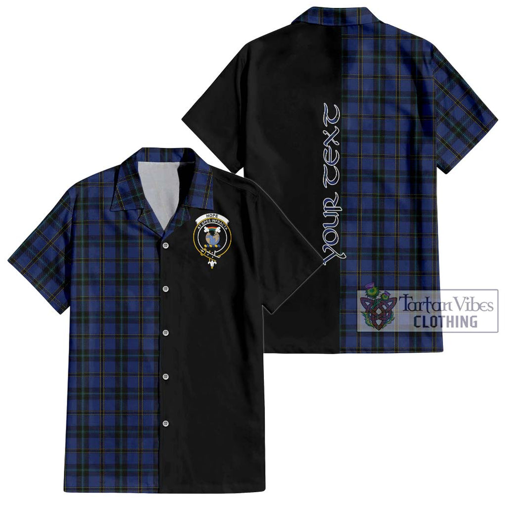 Hope (Vere - Weir) Tartan Short Sleeve Button Shirt with Family Crest and Half Of Me Style Kid - Tartanvibesclothing Shop