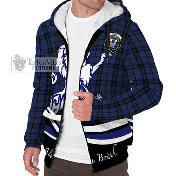 Hope (Vere - Weir) Tartan Sherpa Hoodie with Alba Gu Brath Regal Lion Emblem