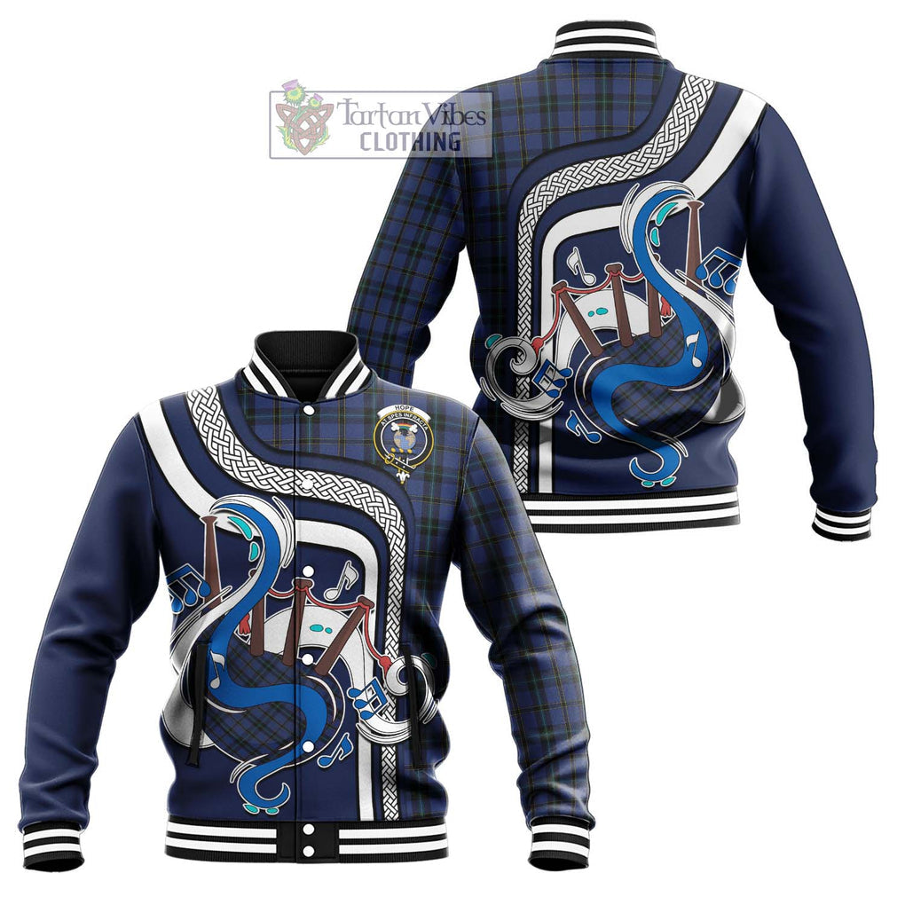 Tartan Vibes Clothing Hope (Vere - Weir) Tartan Baseball Jacket with Epic Bagpipe Style