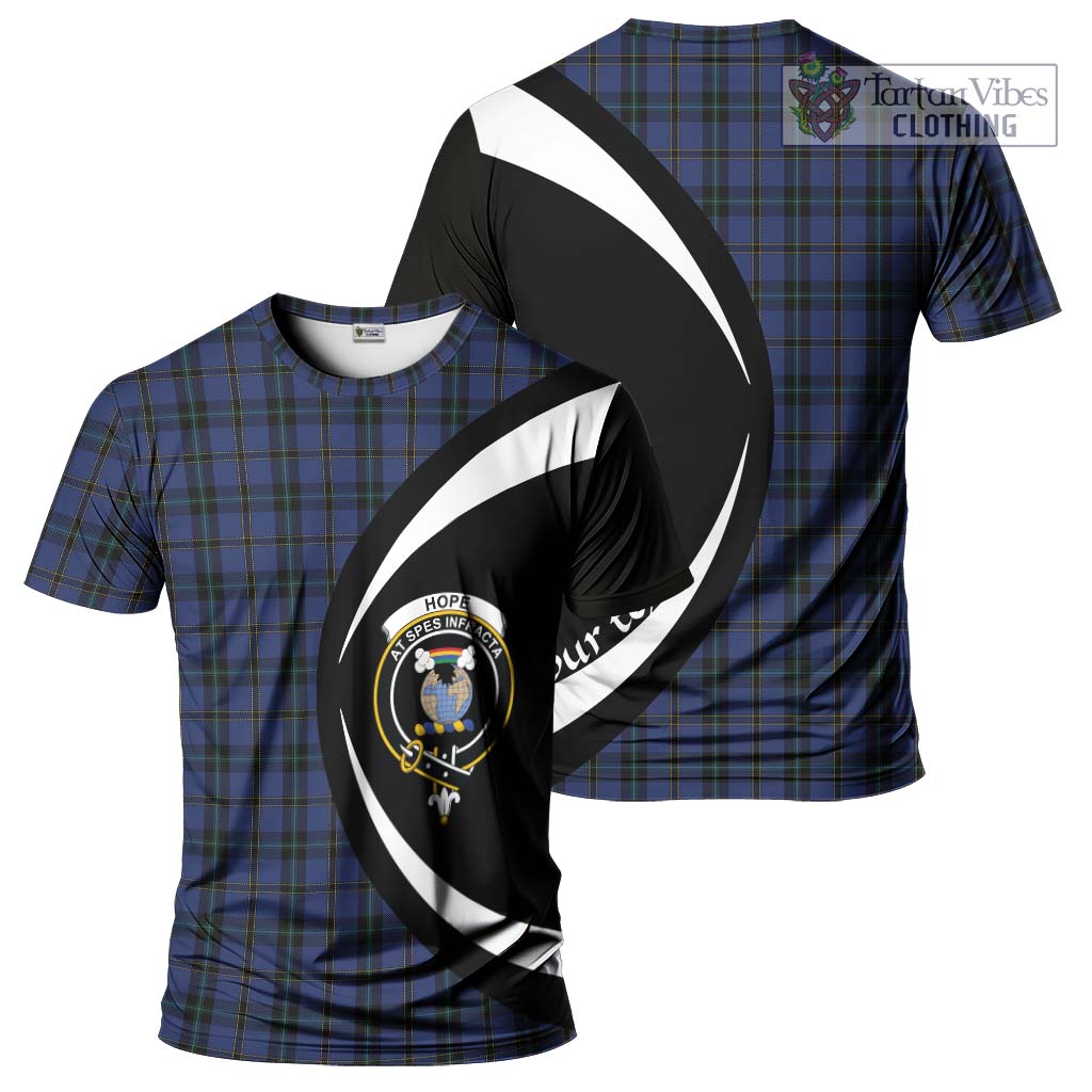 Tartan Vibes Clothing Hope (Vere - Weir) Tartan T-Shirt with Family Crest Circle Style