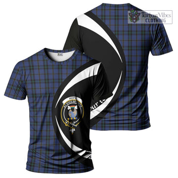 Hope (Vere - Weir) Tartan T-Shirt with Family Crest Circle Style