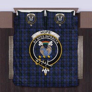 Hope (Vere-Weir) Tartan Quilt Bed Set with Family Crest