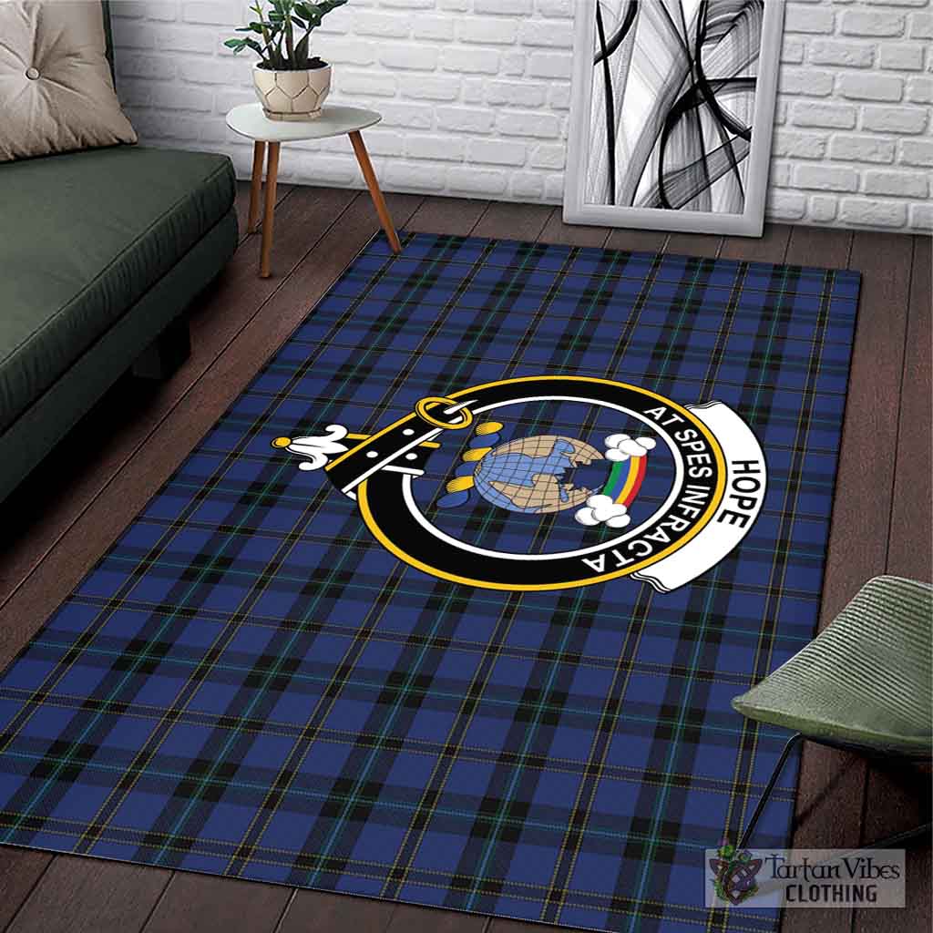 Tartan Vibes Clothing Hope (Vere - Weir) Tartan Area Rug with Family Crest