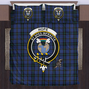 Hope (Vere-Weir) Tartan Bedding Set with Family Crest