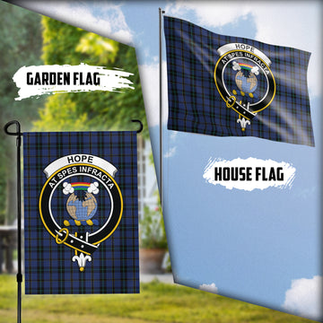 Hope (Vere-Weir) Tartan Flag with Family Crest