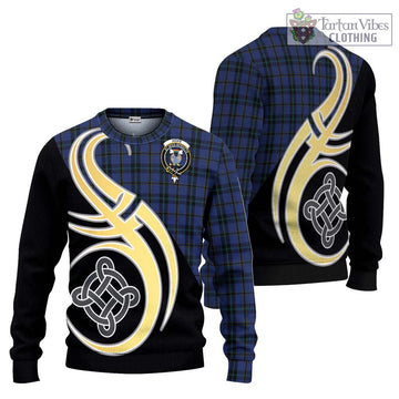 Hope (Vere - Weir) Tartan Ugly Sweater with Family Crest and Celtic Symbol Style